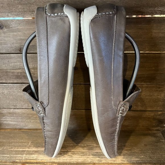 Mens Mercanti Fiorentini 15039 Gray Leather Slip On Casual Shoes Loafers Size 12 - Picture 5 of 6